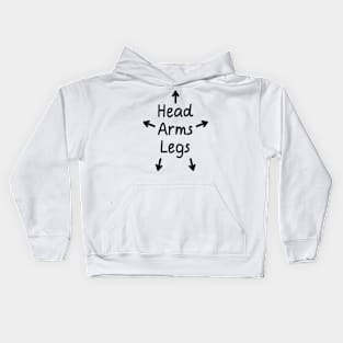 Body Parts Direction Kids Hoodie